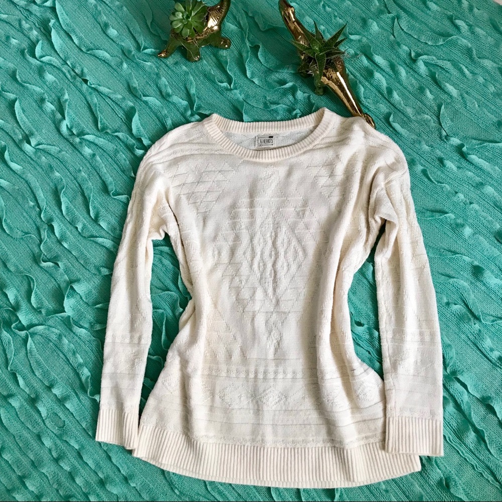 L.A. Hearts Cream Chunky Slouchy Fit Knit Sweater